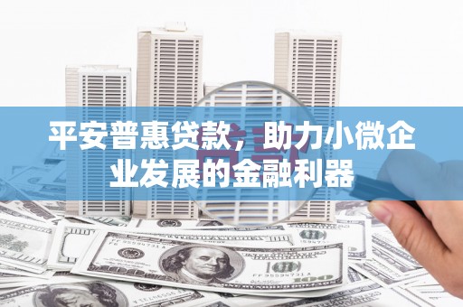 罗庄平安普惠贷款，助力小微企业发展的金融利器